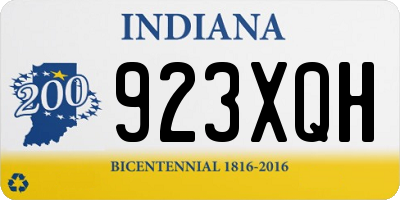 IN license plate 923XQH