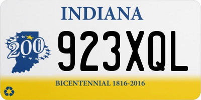 IN license plate 923XQL