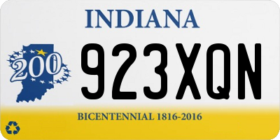 IN license plate 923XQN