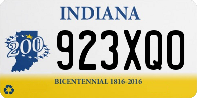 IN license plate 923XQO