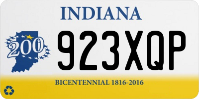 IN license plate 923XQP