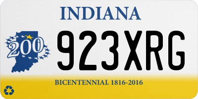 IN license plate 923XRG