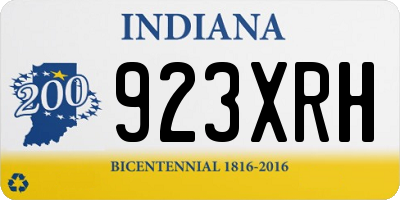 IN license plate 923XRH
