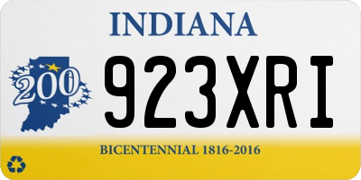 IN license plate 923XRI