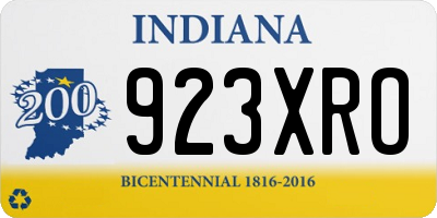 IN license plate 923XRO