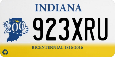 IN license plate 923XRU