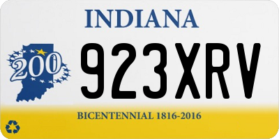 IN license plate 923XRV