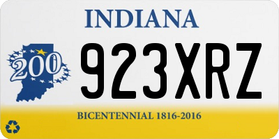 IN license plate 923XRZ