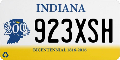 IN license plate 923XSH