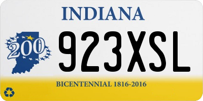 IN license plate 923XSL