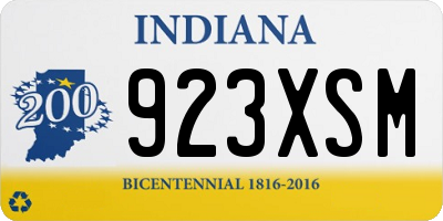 IN license plate 923XSM