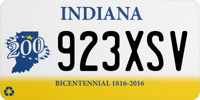 IN license plate 923XSV