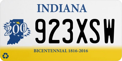 IN license plate 923XSW