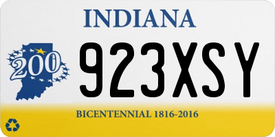 IN license plate 923XSY