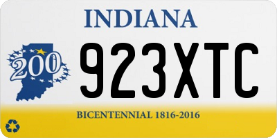 IN license plate 923XTC