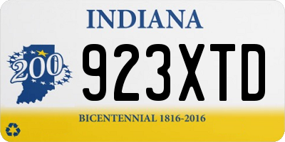 IN license plate 923XTD