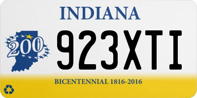 IN license plate 923XTI