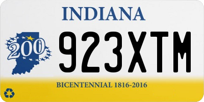IN license plate 923XTM