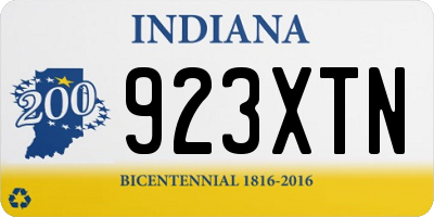 IN license plate 923XTN