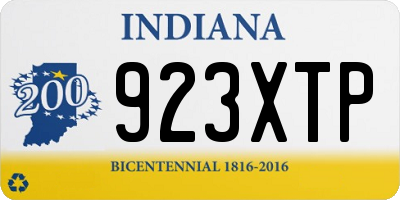 IN license plate 923XTP