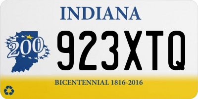 IN license plate 923XTQ