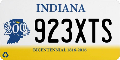 IN license plate 923XTS