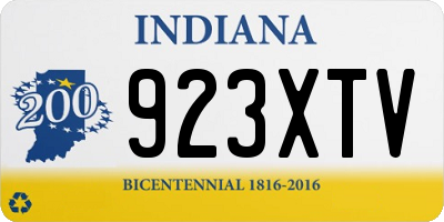 IN license plate 923XTV