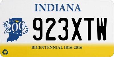 IN license plate 923XTW