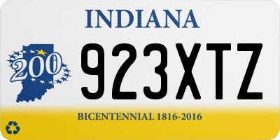 IN license plate 923XTZ