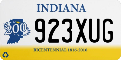 IN license plate 923XUG