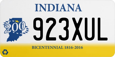 IN license plate 923XUL