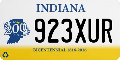 IN license plate 923XUR
