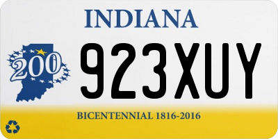 IN license plate 923XUY