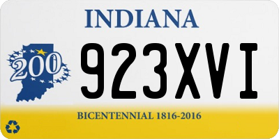 IN license plate 923XVI