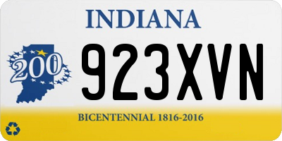 IN license plate 923XVN