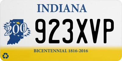 IN license plate 923XVP