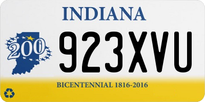 IN license plate 923XVU