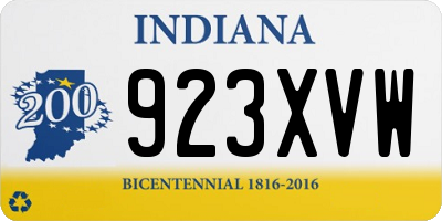 IN license plate 923XVW