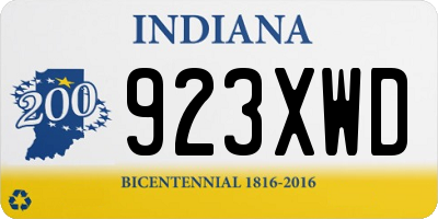 IN license plate 923XWD