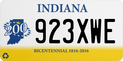 IN license plate 923XWE