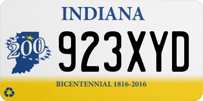 IN license plate 923XYD