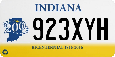 IN license plate 923XYH