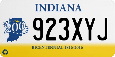 IN license plate 923XYJ