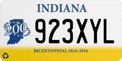 IN license plate 923XYL