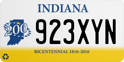 IN license plate 923XYN