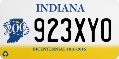 IN license plate 923XYO