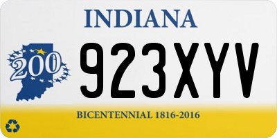 IN license plate 923XYV