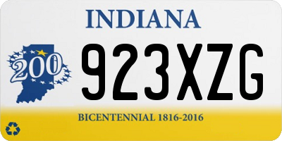 IN license plate 923XZG