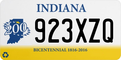 IN license plate 923XZQ