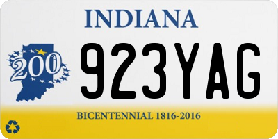 IN license plate 923YAG